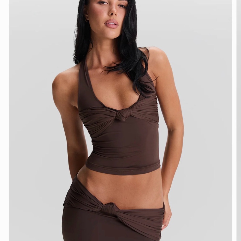 Sasha Therese Blair Top Chocolate Brown